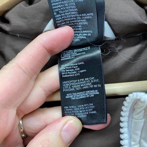 The Norht Face Quilted Jacket Girls XL White Full Zip Down Long Sleeve High Neck - Picture 13 of 15